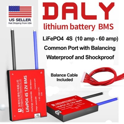DALY BMS 4S 12V LiFePo4 Smart BMS (10-60 amp)