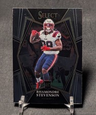 Rhamondre Stevenson Premier Level Rookie RC 2021 Panini Select Card 175 Patriots. rookie card picture