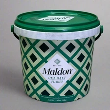MALDON Sea Salt Flakes, Bulk Tub 3.1 Lbs BB 10/29