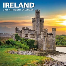 Carousel Calendars,  Ireland 2026 Wall Calendar, 12'' X 12'', 16-Month Calendar
