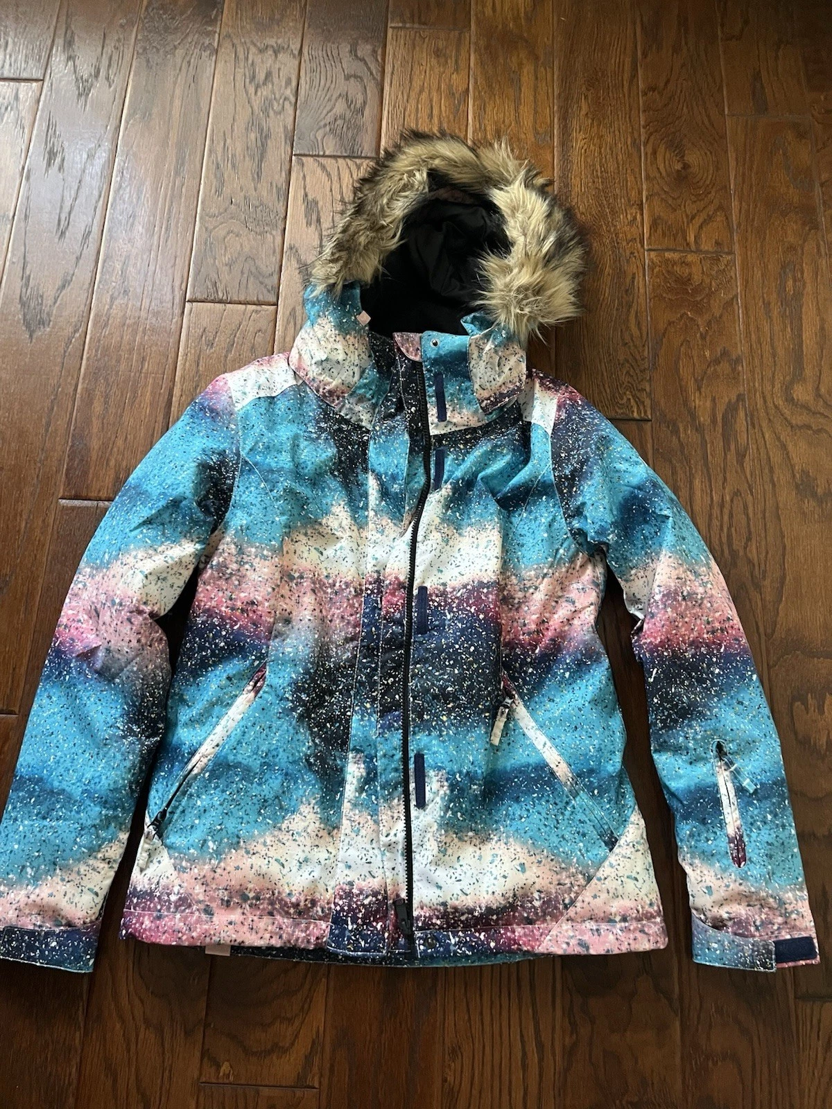 Roxy Snow Jacket Women, Size Small, Multicolored In Great Condition