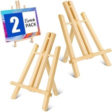 2 Pack Tabletop Wood Easel for Painting Display Stand Student School