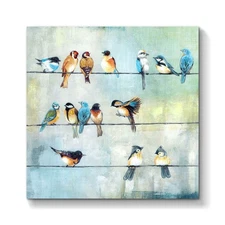 Bird Picture Canvas Wall Art: Colorful Birds Painting Print on Canvas Artwork...