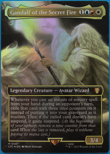 Gandalf du Feu Secret (Borderless 507) FOIL Seigneur des Anneaux Neuf (495728)