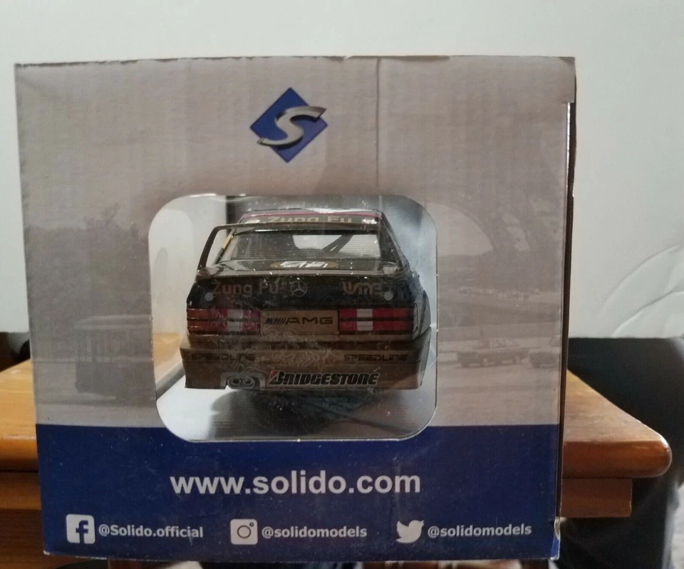 1991 Mercedes-Benz 190 Evolution II, #9 By SOLIDO Black / Gold 1:18 Die-cast - - Image 4 of 4