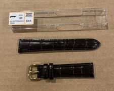 Mens Genuine Italian Calfskin Alligator Grain Watch Band Strap - Regular - Brown