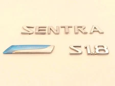 Nissan Sentra S 1.8 emblem set letters badge decal trunk nameplate rear OEM USED