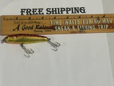 Vintage Bagley Finger Mullet GREAT Color Bass Fishing Lure USED TACKLE BOX FIND