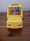 Vintage Fisher Price #192 School Bus with 7 Little People Figures 1965