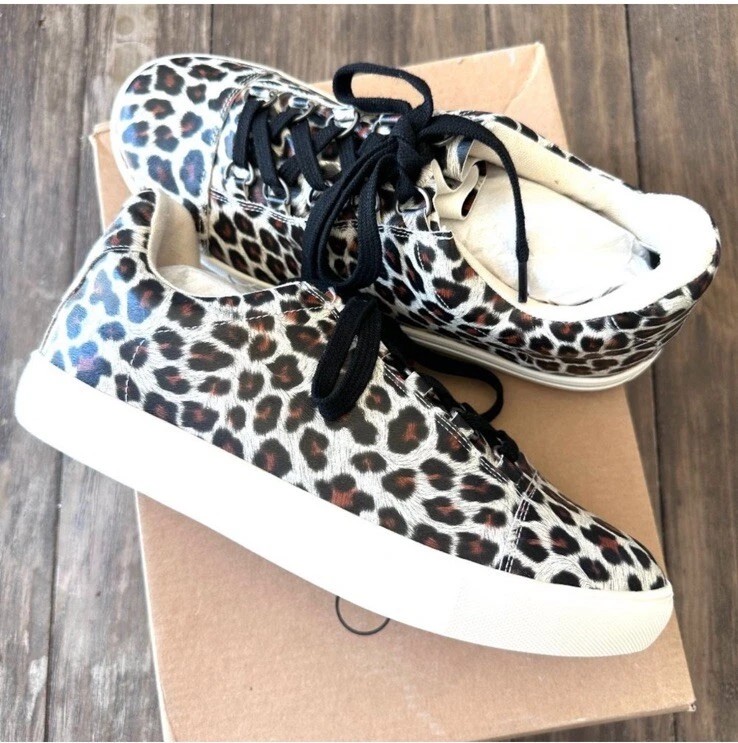 Coconuts By Matisse Relay White Leopard Shoes Comfort Sneaker Wmns 7.5 Med $75