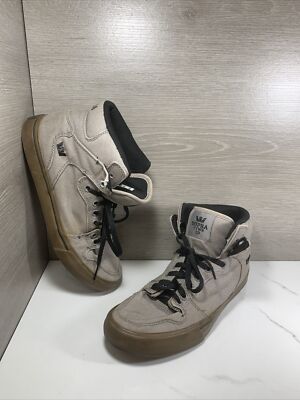 Supra FTWR CO Vaider S28238 Hightop Shoes Storm Grey Gum Men's Size 8