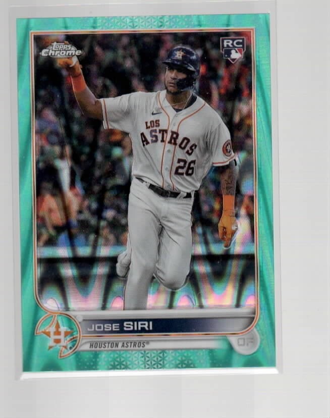 JOSE SIRI 2022 TOPPS CHROME AQUA RAYWAVE REFRACTOR ROOKIE CARD #204 /199