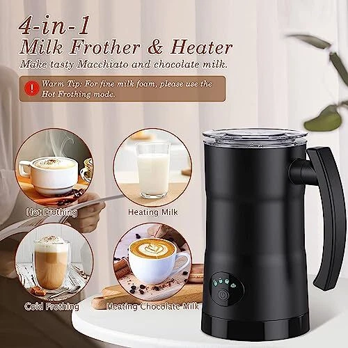 Milk Frother Electric Coffee Frother Warm And Cold Milk Foamer 4 In 1 Automatic Milk Frother Electric Coffee Frother Warm And Cold Milk Foamer 4 In 1 Automatic