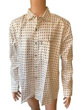 Genuine African print long sleeve dress shirt, size XL. Made in Ghana by Woodin