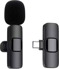 Rechargeable Wireless Lapel Lavalier Audio Recording Mini Mic Android USB Type C