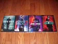 Brand New Sealed. John Wick complete set on DVD. Chapters 1,2,3, 4. Keanu Reeves