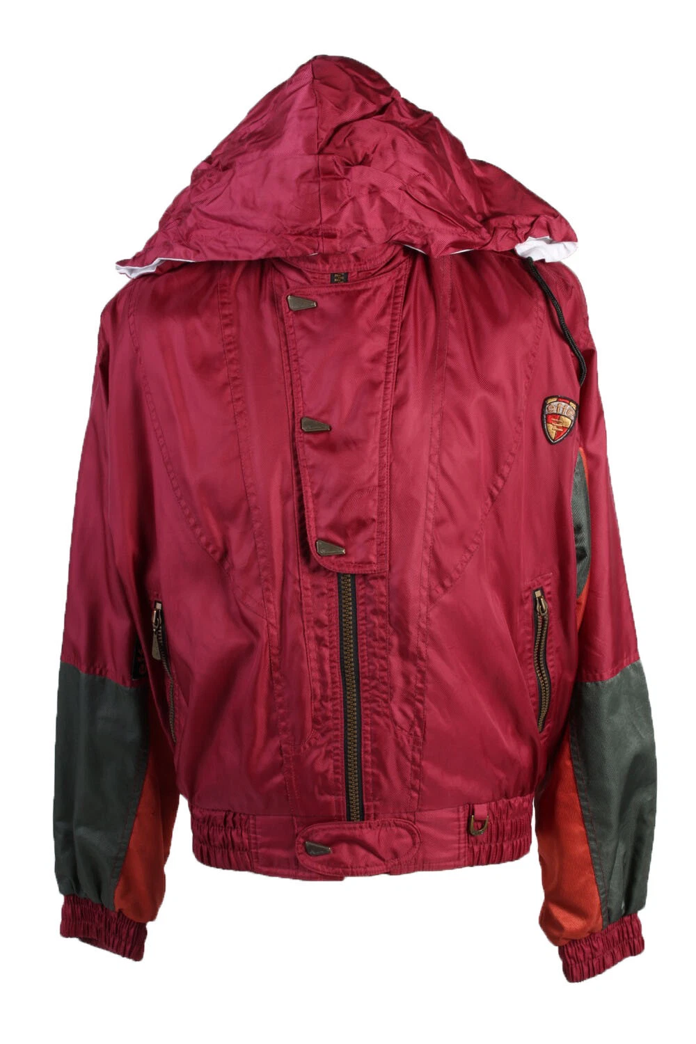 Effe Sportswear Puffer Coat Jacket Mens Retro Packable Hood Vintage Size M-C1937