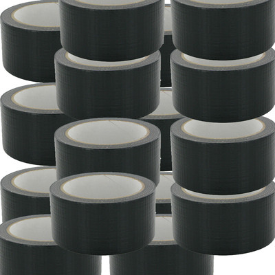 NEU SCHWARZ Gaffa Gaffer Tuch Ente Kanal Klebeband 48 mmx50m wetterfest VERPACKUNG UK56