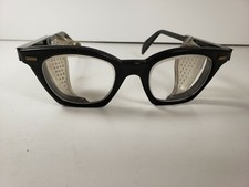 Vintage Lab Safety Eye Glasses USA Heavy Protection Steampunk Hipster Nerd Frame