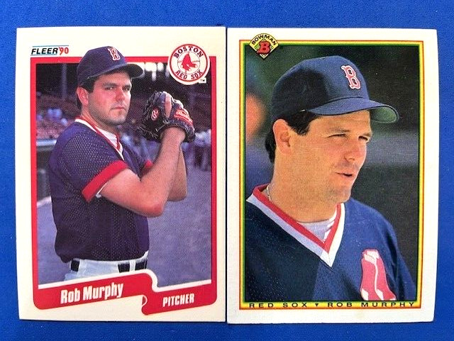 Rob Murphy 1990 Fleer & 1990 Bowman Baseball - Red Sox