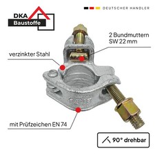 Normalkupplung Kupplung Gerüst Zubehör mit Bundmutter  !!!