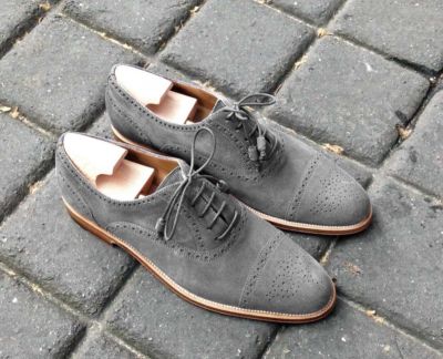 Handmade Oxford Suede Leather Shoes, Men Gray Denim Dress Formal Shoes For Men's | eBay Handmade Oxford Suede Leather Shoes, Men Gray Denim Dress Formal Shoes For Men's | eBay