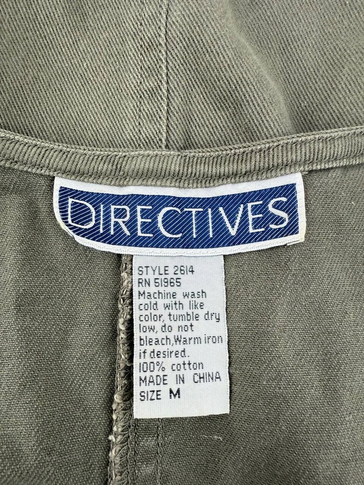 Vestido cargo de mezclilla falda jersey verde oliva Directives para mujer talla M Foto 3 de 3