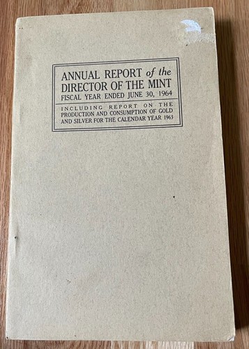 Informe Anual 1963 del Director de la Casa de la Moneda Calendario Oro y Plata Año 1963 - Imagen 1 de 2