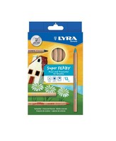 Top! 12 Lyra Super Ferby Dicke Natur Farbstifte Buntstifte Malstifte Dreieckig!