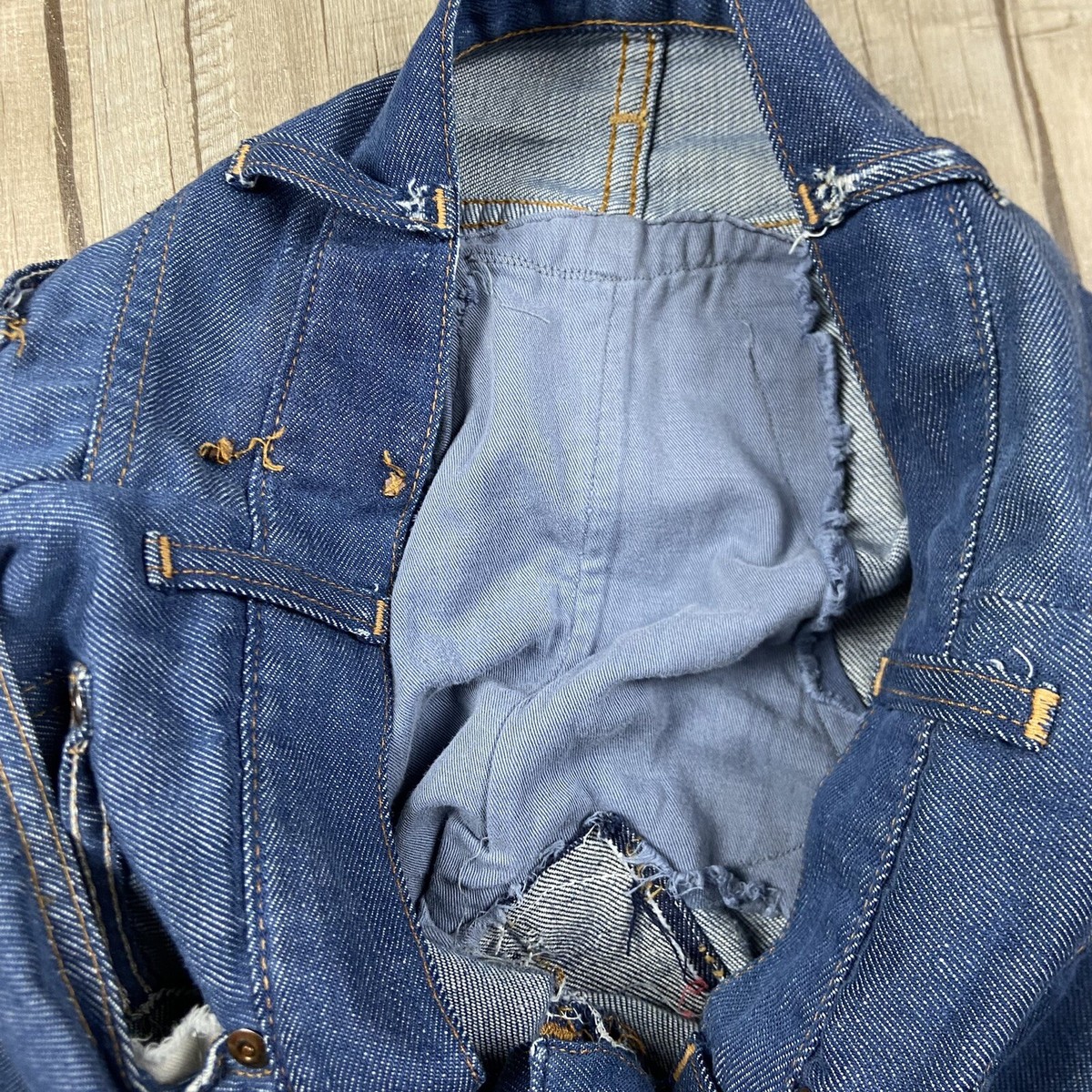 Vintage 70s JCPenney Ranchcraft Thrashed Denim Jeans Dark