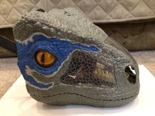 Jurassic Park World - Chomp 'n Roar Mask Velociraptor - Blue Mask - Tested Works