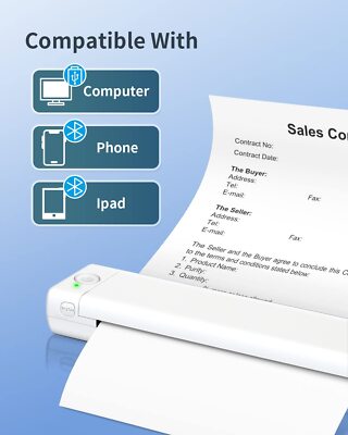 Phomemo M08F A4 Thermisch papier, compatibel met Phomemo M08F M08D M832 M832D M833 M834 Q302 draagbare thermische printer, M08F printerpapier, 210 x 297 mm, 200 vellen