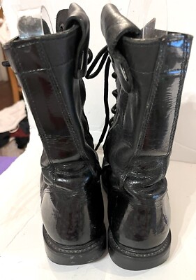 MEN'S BATES BLACK LEATHER PARATROOPER 02184 TACTICAL WORK SIDE ZIP