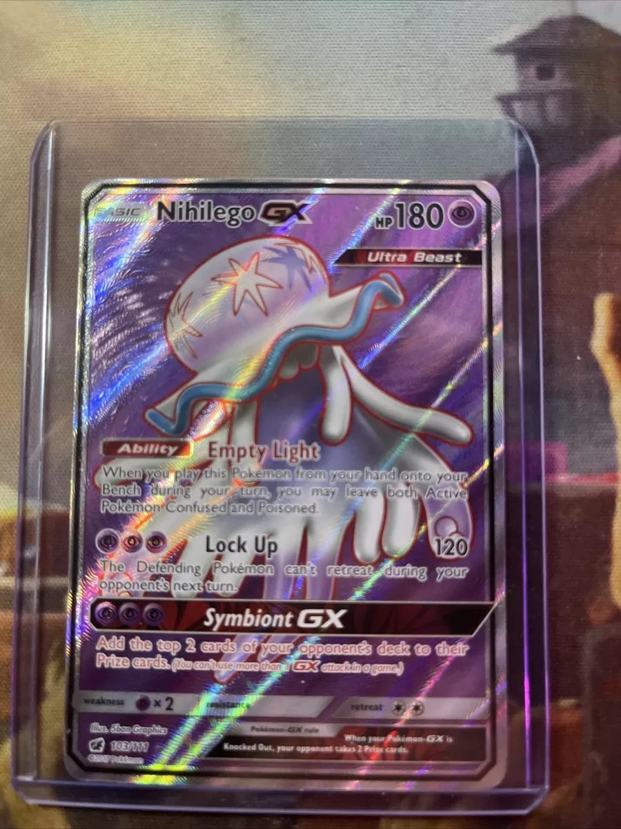 Pokemon - Nihilego GX - 103/111 - Full Art Ultra Rare - Sun & Moon