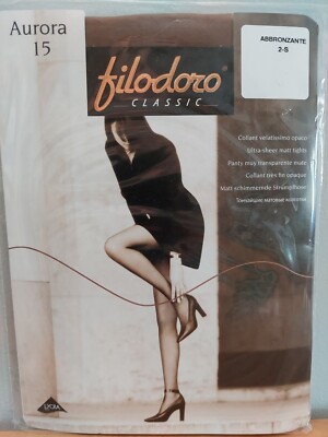 Vintage Pantyhose  Filodoro Classic Aurora 15 Color Abbronzante Size 2-S BDR1
