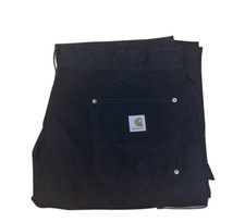 MENS VINTAGE CARHARTT CARPENTER PANTS BLACK DOUBLE KNEE USA MADE 40X30
