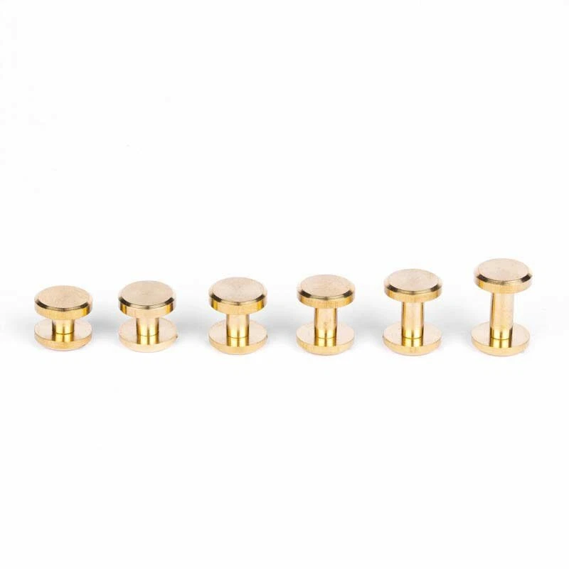 10/20/50Pcs Stud Bind Rivet Brass For Leather Belt Wallet Chicago Screw Nail - Image 2 of 4