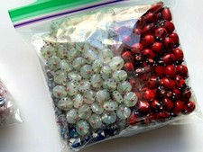 Lampwork Beads, 1 LB Bulk, 5 Mixed Style Colors, Handmade Glass, Over 225 pcs