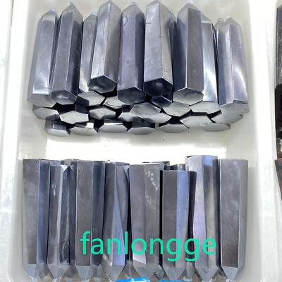 Bacchetta Di Quarzo Terahertz Naturale - Forma Obelisco, Circa 80g, Per Reiki E Collezione | Pietra Curativa - Foto 2