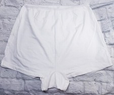 VTG Carousel Pettipants Wide-Leg Granny Panty High-Waist Bloomers Solid White 8