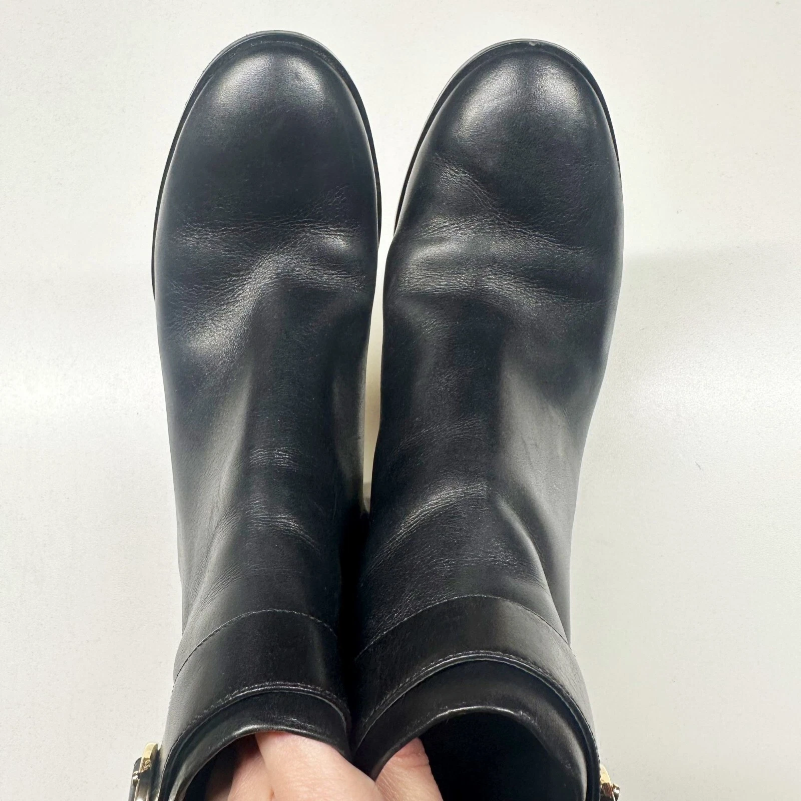 Stivaletti eleganti Tory Burch Sophia 60 mm in pelle nera da donna taglia 8