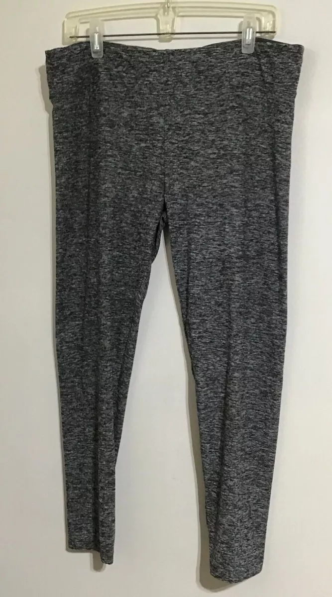 Women's High Rise Ankle Leggings 3XL (21) Gray Black Marbled No