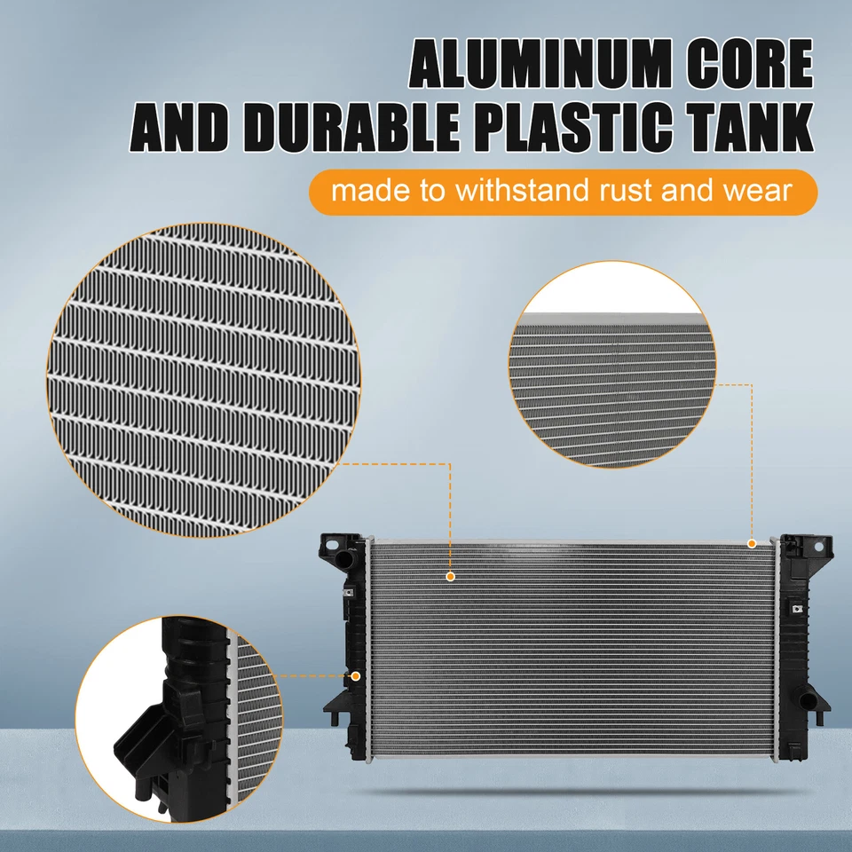 Aluminum Radiator Assembly Fits 2011-2014 Ford F-150,15-17 Ford Expedition 3.5L Foto 4 de 4