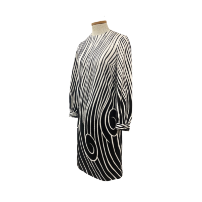 Vintage 1970s Domani Knits Optical Illusion Art Psychedelic Mini Shift Dress  | eBay