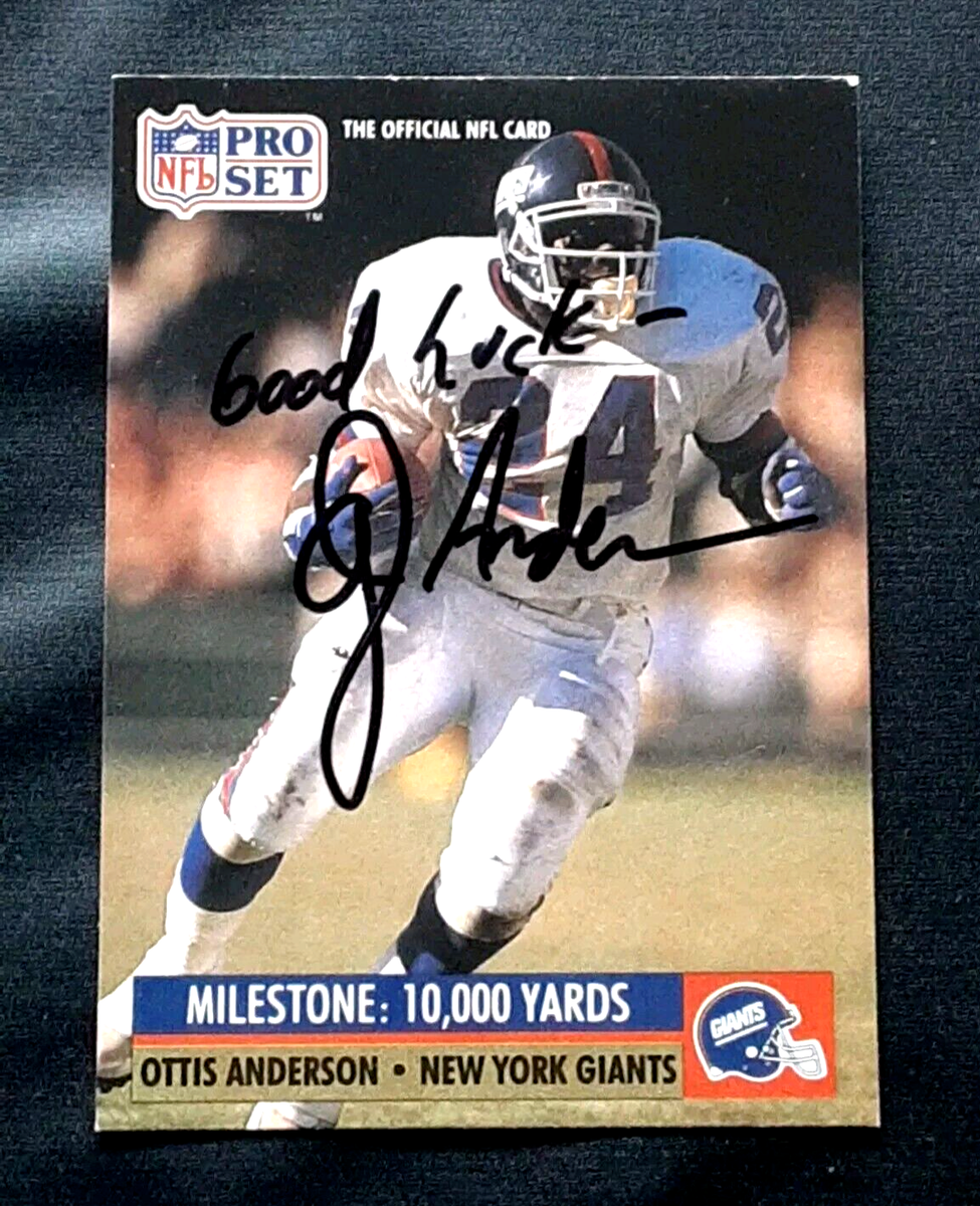 OTTIS O.J. ANDERSON GIANTS CARDINALS RB AUTOGRAPHED SIGNED