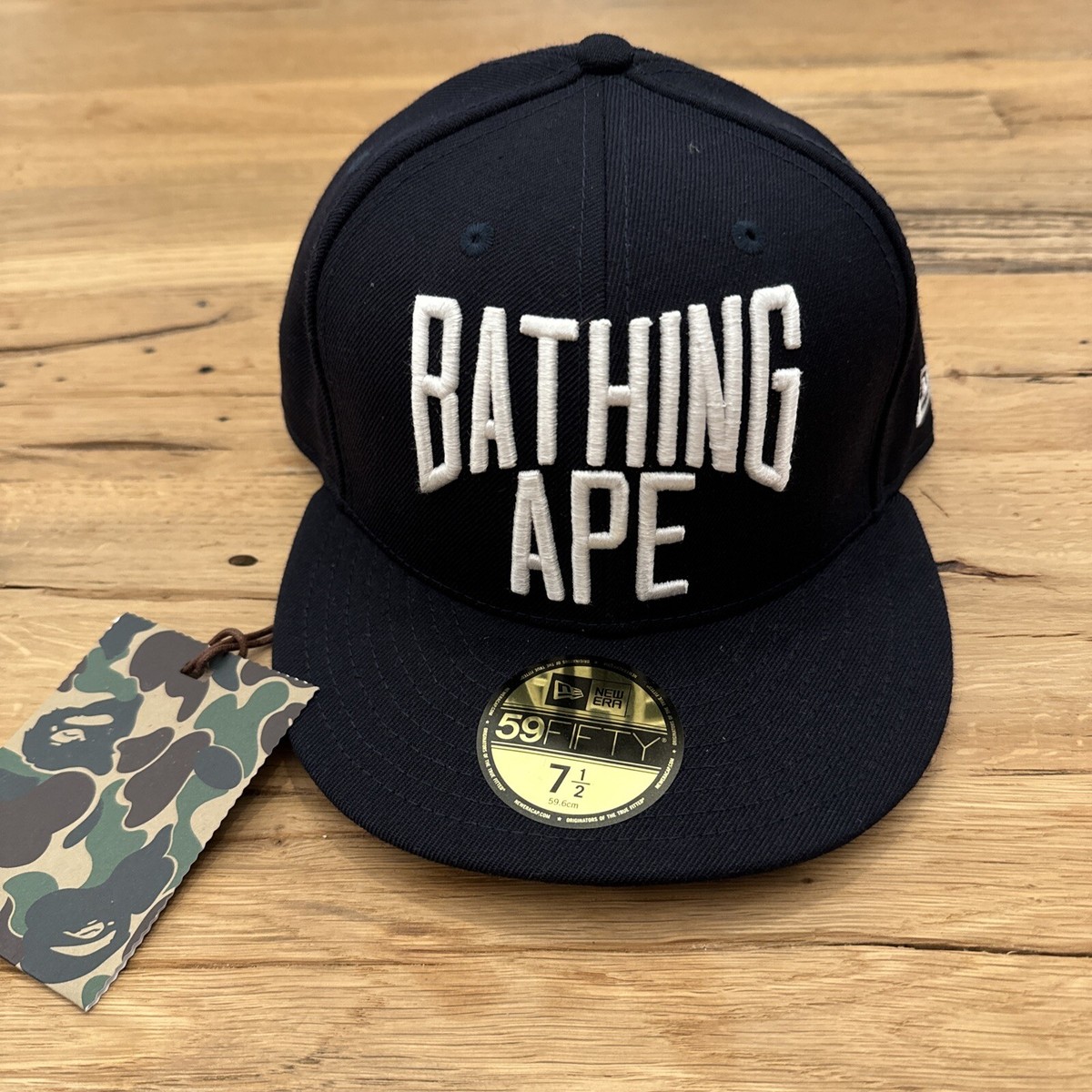 A BATHING APE×NEWERAキャップ A BATHING APE NYC LOGO NEW ERA CAP Navy wool Men's Baseball