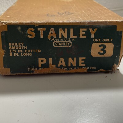 VINTAGE STANLEY NO 3 PLANE BAILEY SMOOTH MADE IN USA
