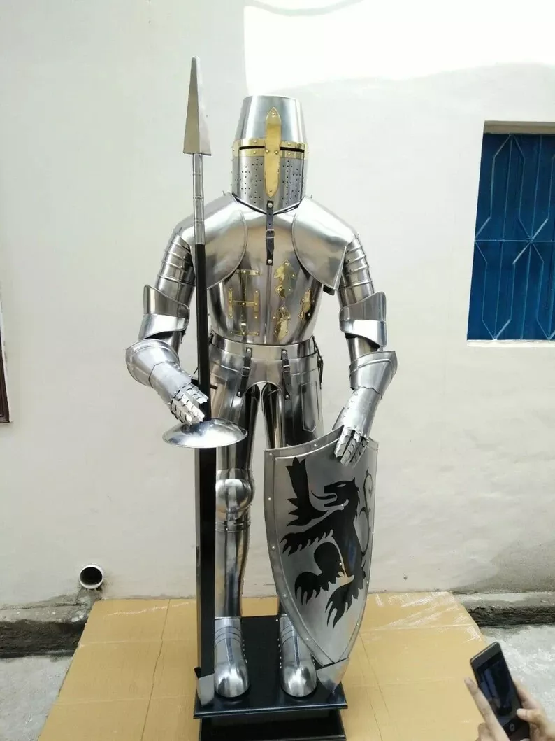 Medieval Knight Templar Armor Suit Full Body Combat Larp Wearable