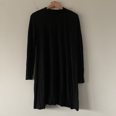 Jil Sander Navy Long Sleeve Modest Minimalist Flowy Office Dress Size 36 Small