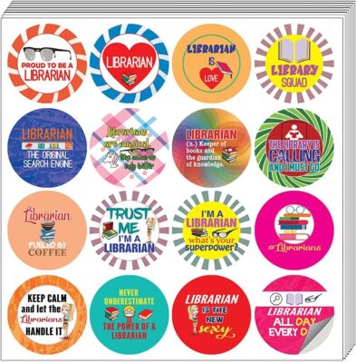 I am a Librarian Stickers (10 Sets X 16 Designs)